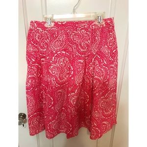 Gap Pink Paisley Skirt